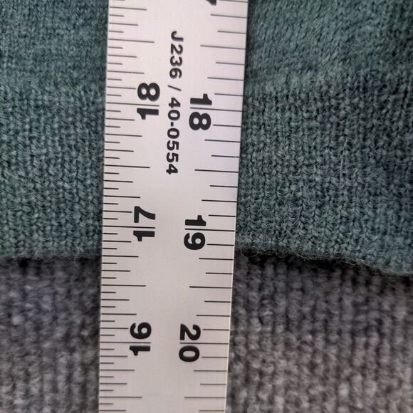 Fully Fashioned Women's Sweater Green 40 Collared Botany Wool Made in Scotland - Picture 13 of 14